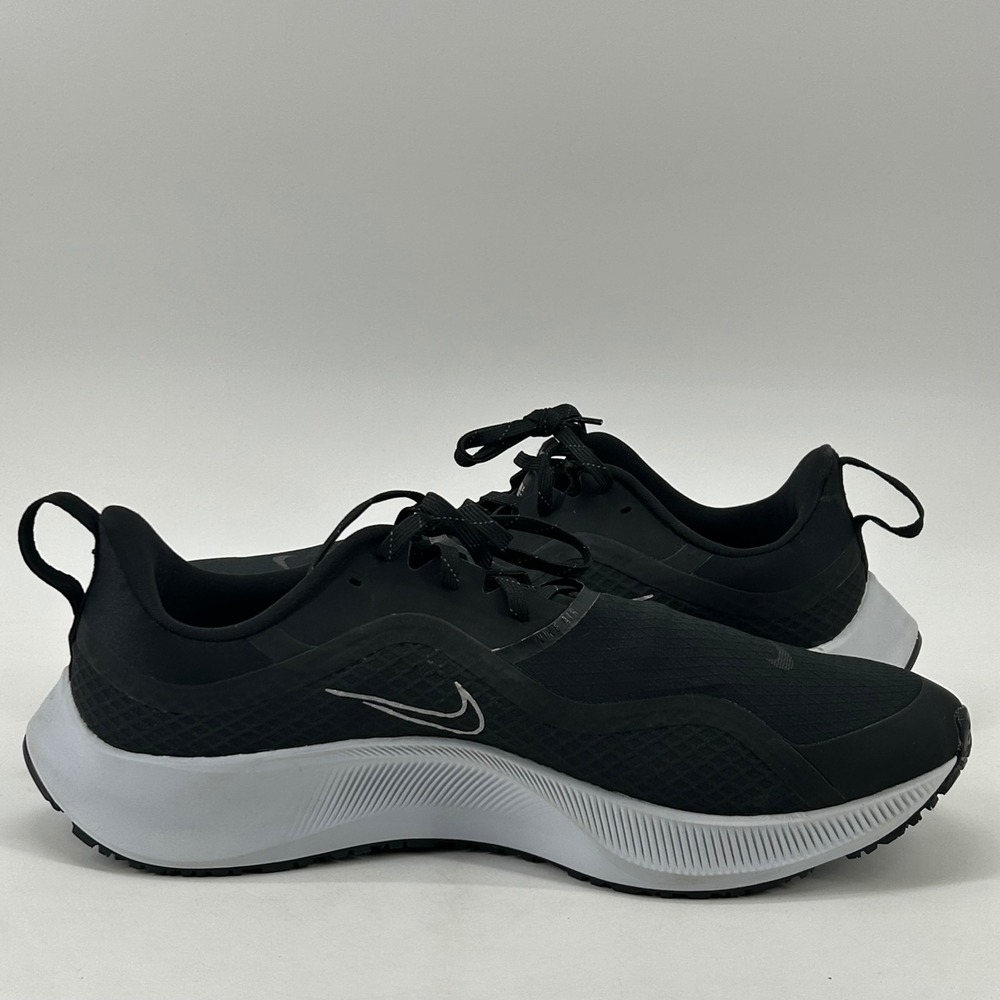 Nike Air Zoom Pegasus 38 Shield Mens 14 Black White CQ7935-002 Running Shoes